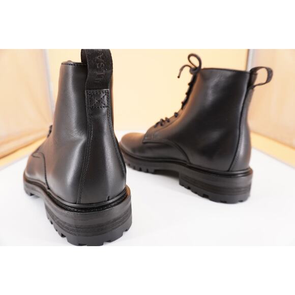 ALLSAINTS Laker Bobcat Black Leather Ankle Army Boots SZ 8 New $299 Mens Lace Up main image 8